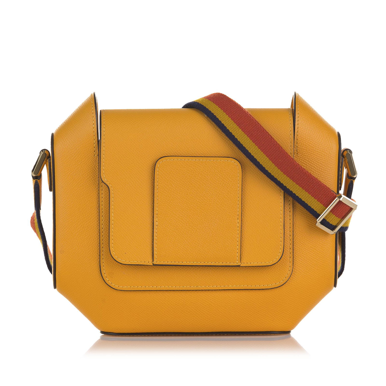 Hermes Epsom Octogone 23: Hermes Epsom Octogone 23 The Octogone features a leather body a flat nylon shoulder strap a front flap tuck-in closure and an interior slip pocket. Brand: Hermes Model: Epsom Octogone 23 Origin: Franc