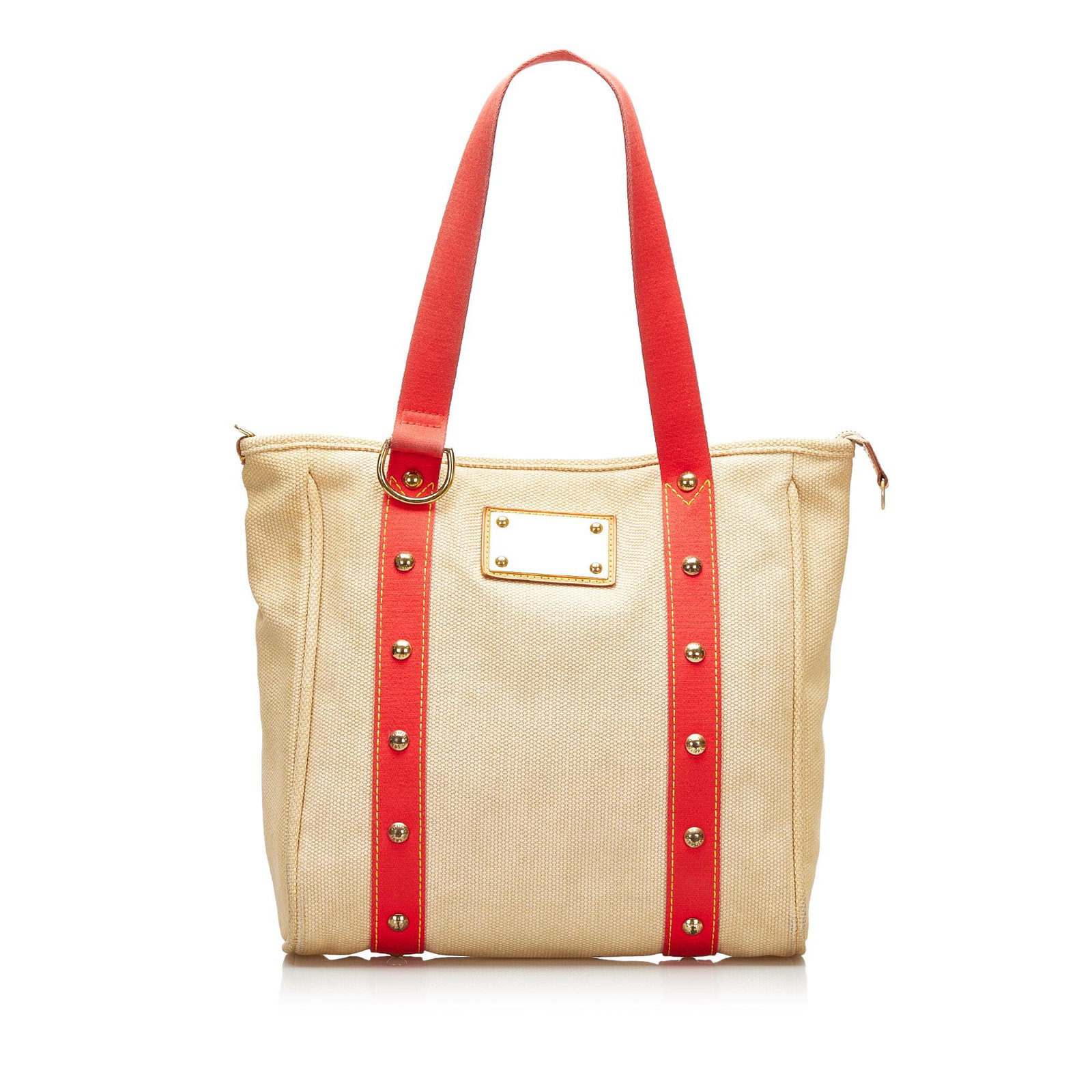 Louis Vuitton Antigua Cabas MM: Louis Vuitton Antigua Cabas MM The Antigua Cabas MM features a canvas body flat straps a top zip closure and an interior slip pocket. Brand: Louis Vuitton Model: Antigua Cabas MM Origin: France Catego