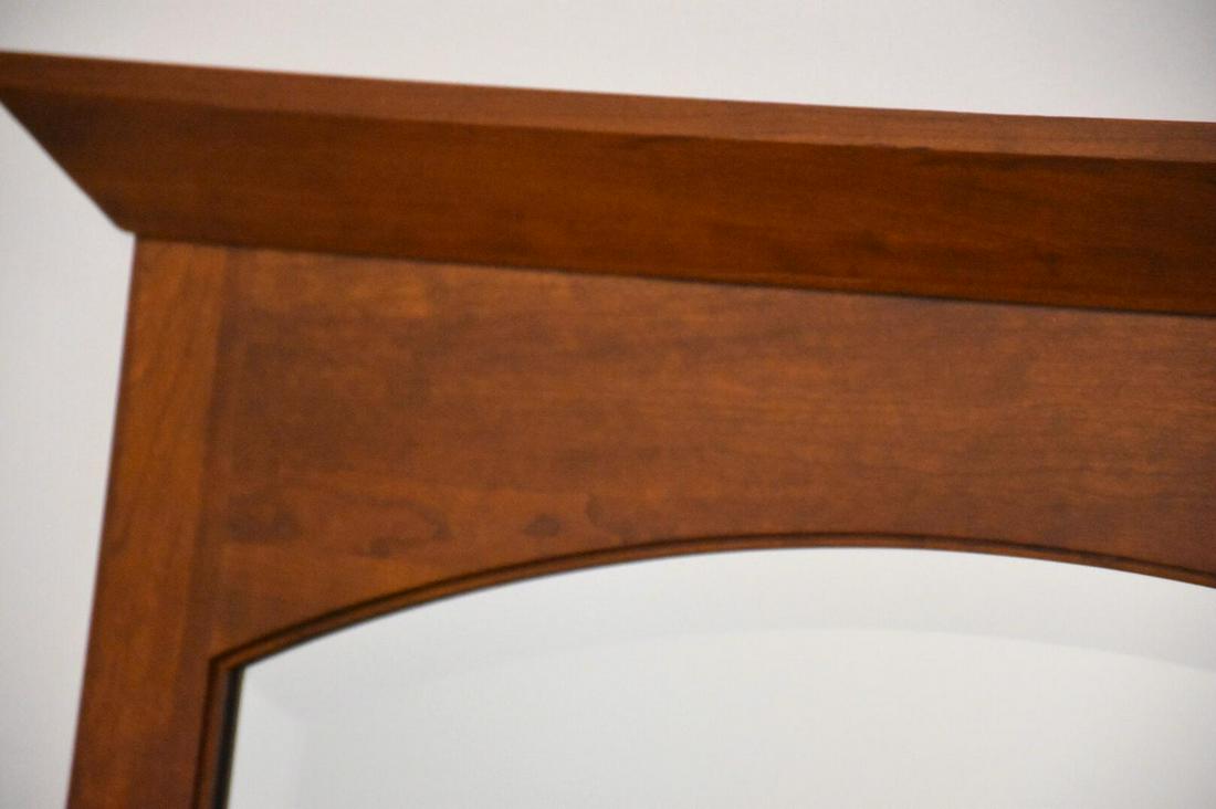 Ethan Allen American Impressions Cherry Mirror: Ethan Allen American Impressions Cherry Mirror A solid cherry Ethan Allen American Impressions shaker style wall or dresser mirror. Dimensions: 32.12"W x 2"D x 46"H Styles: Shaker Brand: Ethan Allen P