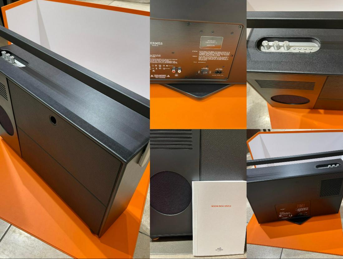 Hermes Boombox Vertical Record Player Speaker Turntable New With Dust Bag: Hermes Boombox Vertical Record Player Speaker Turntable New With Dust Bag Brand: Hermes Playable Media Format: Turntable Product Line: Turntable Color: Black Cd Changer Capacity: image Storage Capacit