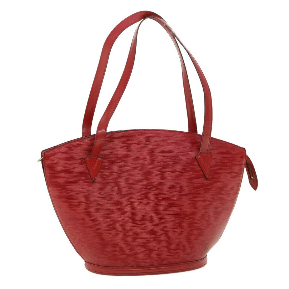 LOUIS VUITTON Epi Saint Jacques Shopping Tote Bag Red M52267 LV: LOUIS VUITTON Epi Saint Jacques Shopping Tote Bag Red M52267 LV Brand: LOUIS VUITTON Style: Tote Bag Material: Epi Leather Exterior Color: Red Bag Height: 11.8inch(Approx) / 30cm(Approx) Bag Depth: 6.