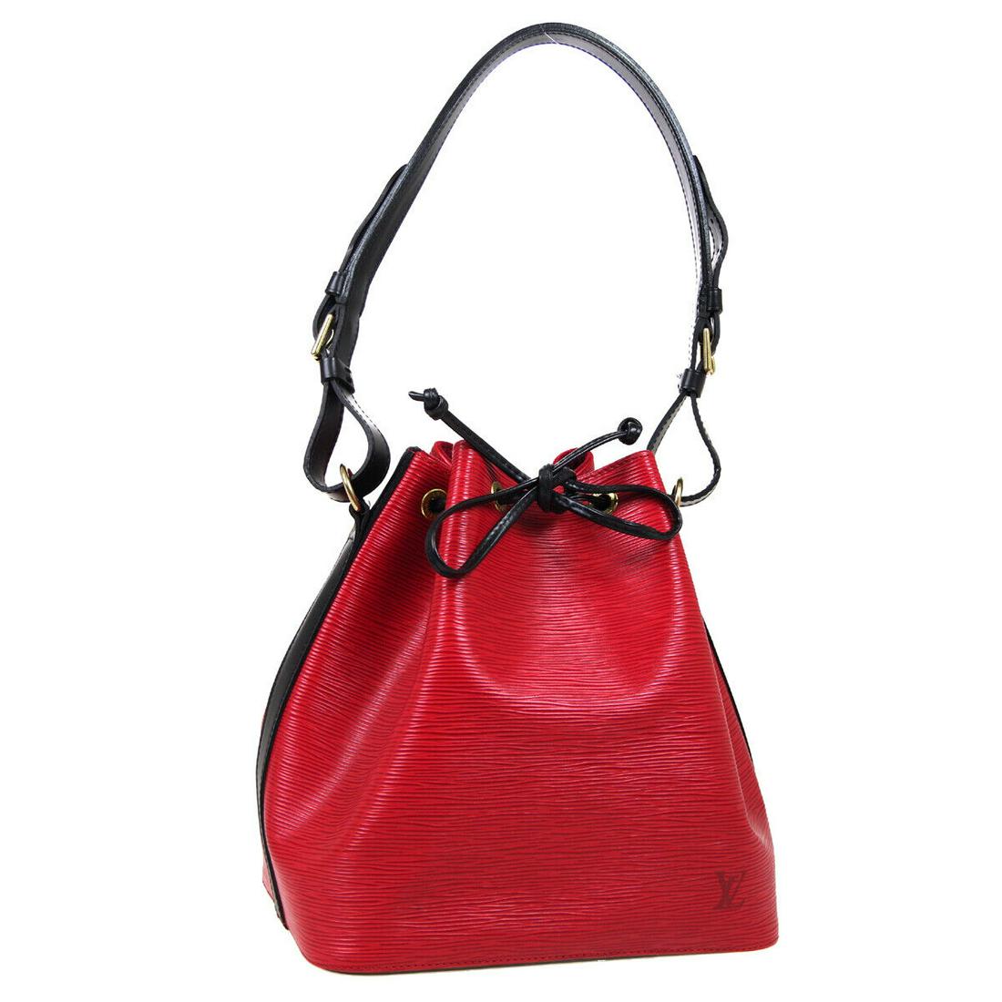 LOUIS VUITTON PETITE NOE DRAWSTRING SHOULDER BAG BI-COLOR M44172 AR0916: LOUIS VUITTON PETITE NOE DRAWSTRING SHOULDER BAG BI-COLOR M44172 AR0916 Size: Medium Accents: Logo Model: Louis Vuitton PETIT NOE Style: Shoulder Bag Handle Style: Shoulder Strap Bag Height: 10.6 Prod