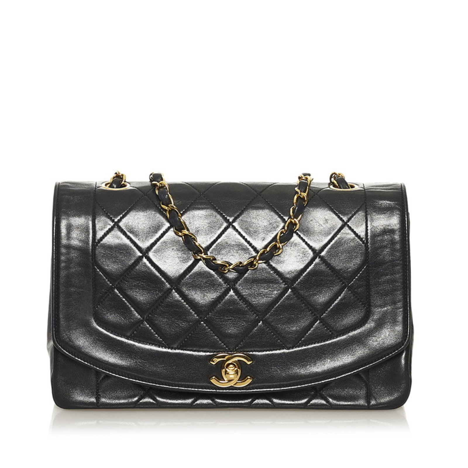 Chanel matelasse single flap chain shoulder bag black lambskin ladies CHANEL: Chanel matelasse single flap chain shoulder bag black lambskin ladies CHANEL Brand: Chanel Line: Matelasse Type: Handbag Shoulder bag Tote bag Material: Leather Leather: Leather/Fur Type: Lambskin Col