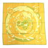 HERMES Hermes scarf muffler Carre 90 100% silk Au gre du vent Leave it to the wind Yellow