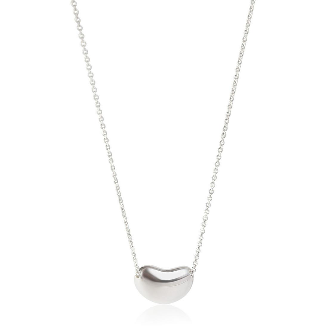 Tiffany & Co. Elsa Peretti Bean Pendant in Sterling Silver 14mm: Tiffany & Co. Elsa Peretti Bean Pendant in Sterling Silver 14mm Necklace Length: 16 in With Original Box/Packaging: Yes Side Stone Type: No Stone Metal Purity: 925 With Papers: No Gross Weight (Grams)