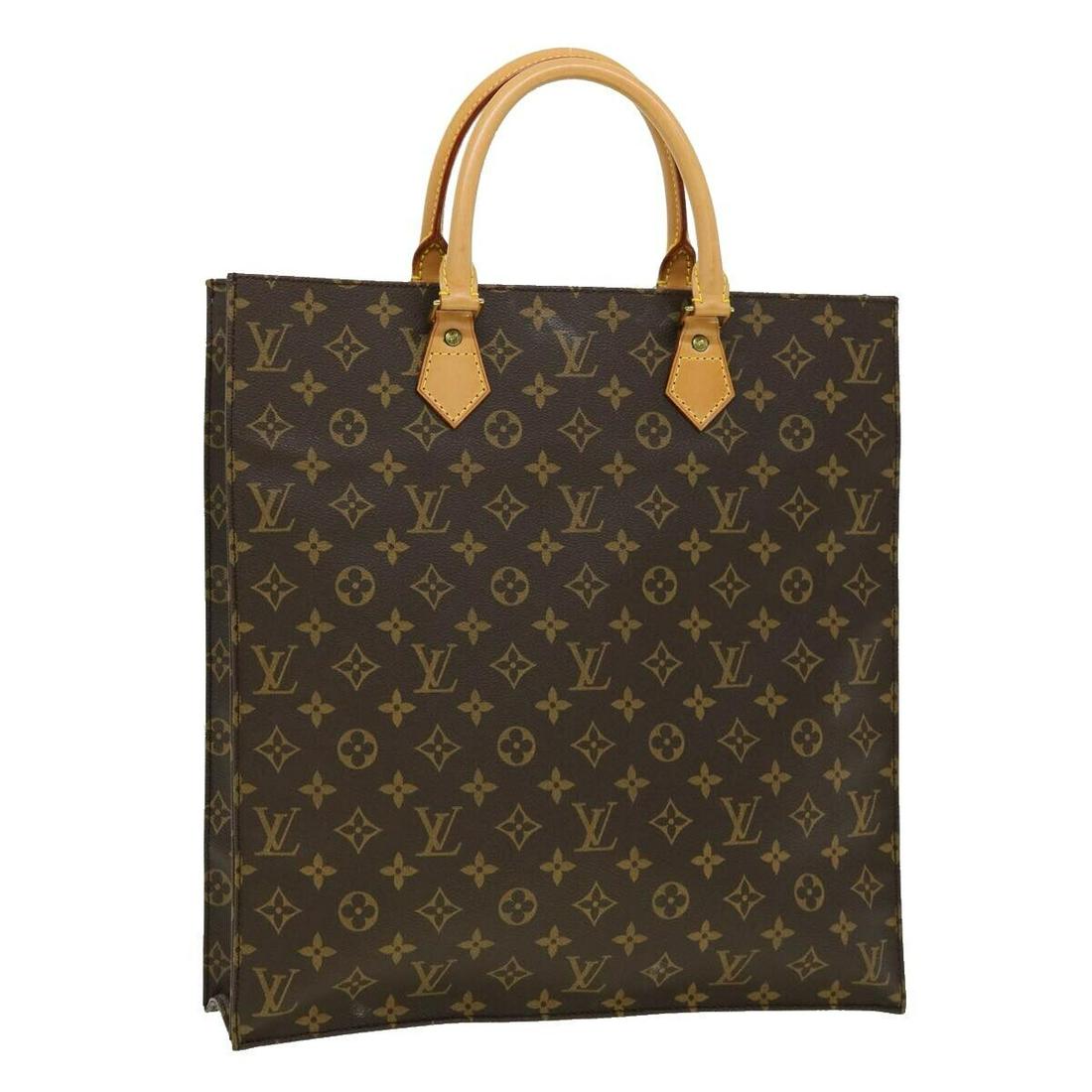 LOUIS VUITTON Monogram Sac Plat Hand Bag M51140 LV: LOUIS VUITTON Monogram Sac Plat Hand Bag M51140 LV Brand: LOUIS VUITTON Style: Hand Bag Material: Monogram Canvas Exterior Color: Monogram Bag Height: 15.0inch(Approx) / 38cm(Approx) Bag Depth: 3.5inc