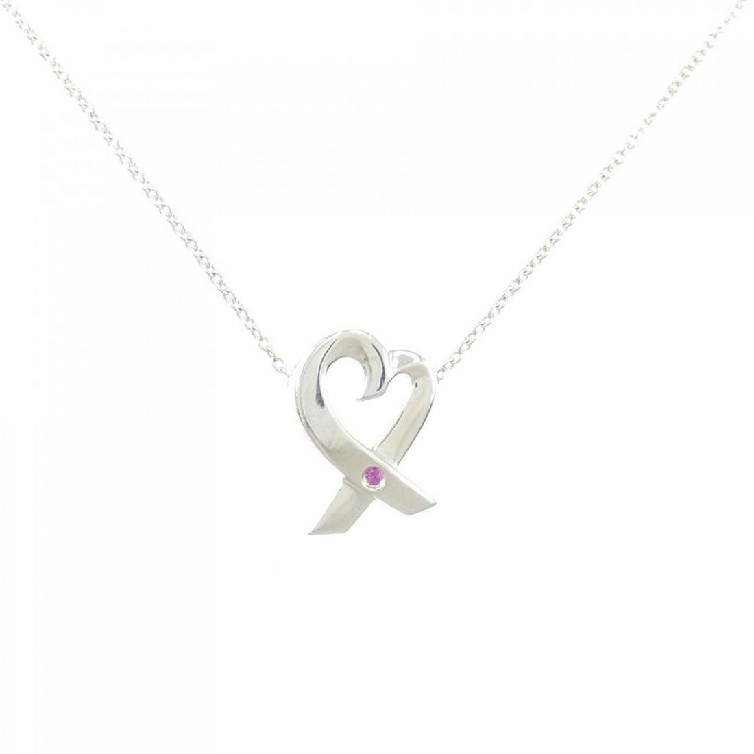 Tiffany Loving Heart Necklace: Tiffany Loving Heart Necklace Brand: TIFFANY Style: Necklace Material: 925 Silver "Gender: Ladies" Size: 40cm Accessories: No accessories Main Stone: Sapphire Weight: Weight about:2.8g Actualsize: Pen