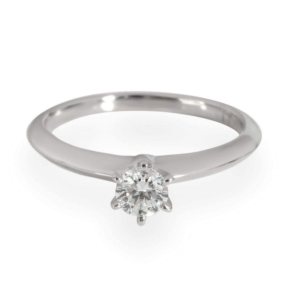 Tiffany & Co. Diamond Solitaire Engagement Ring in Platinum G VS1 0.28 CT: Tiffany & Co. Diamond Solitaire Engagement Ring in Platinum G VS1 0.28 CT Main Stone Weight (Cts): 0.28 Side Stone Type: No Stone Main Stone: Diamond Metal Purity: 950 With Original Box/Packaging: No