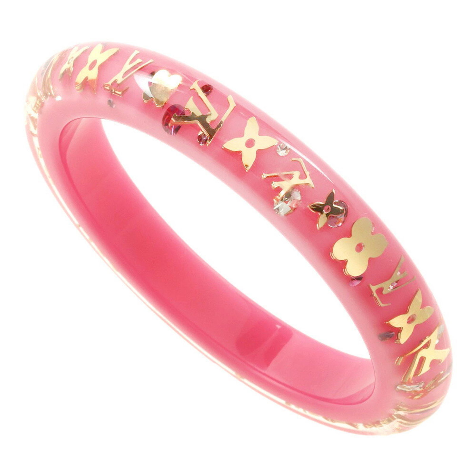 Louis Vuitton LOUIS VUITTON Monogram Brasserie Uncle John TPM Bangle Franc Boise M65578: Louis Vuitton LOUIS VUITTON Monogram Brasserie Uncle John TPM Bangle Franc Boise M65578 Brand: Louis Vuitton Line: Monogram Type: Bangle Gender: Women Material: Plastic Color: Framboise Pink Length: 1