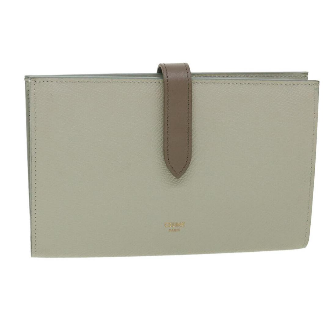 CELINE Large Strap Wallet Wallet Leather Blue: CELINE Large Strap Wallet Wallet Leather Blue Brand: CELINE Style: Wallet Material: Leather Color: Blue Bag Height: 7.5inch(Approx) / 19cm(Approx) Bag Depth: 0.6inch(Approx) / 1.5cm(Approx) Bag Length