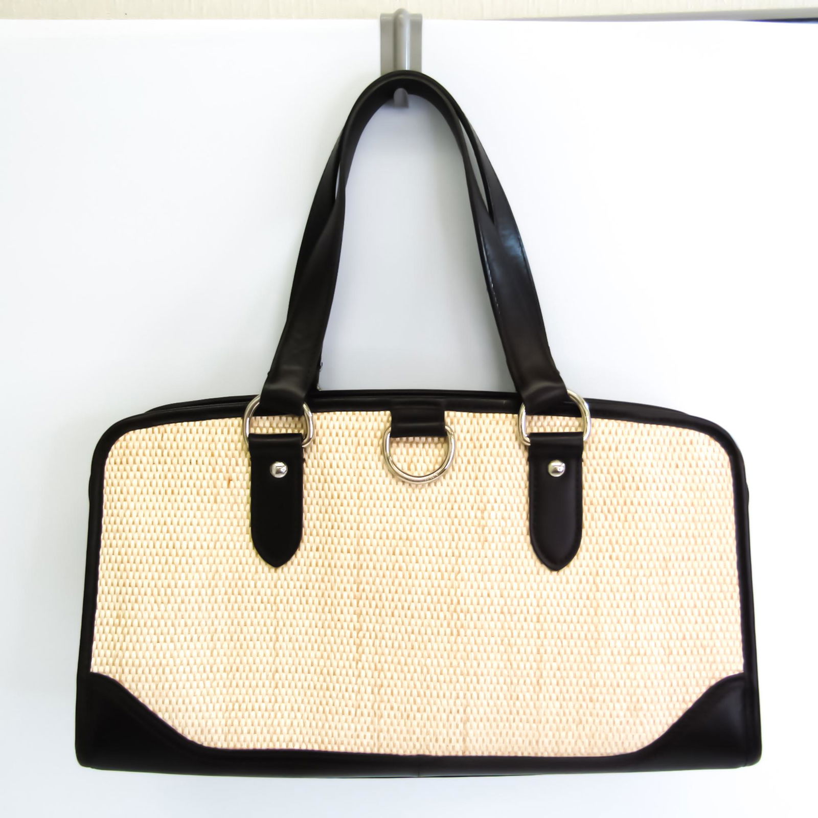 Burberry Unisex Straw Leather Handbag Beige Dark Brown: Burberry Unisex Straw Leather Handbag Beige Dark Brown Brand: Burberry Type: Handbag Material: Straw Leather Straw: Leather: Color: Beige Dark brown Gender: Unisex Size (HxWxD): 22cm x 38cm x 12cm / 8