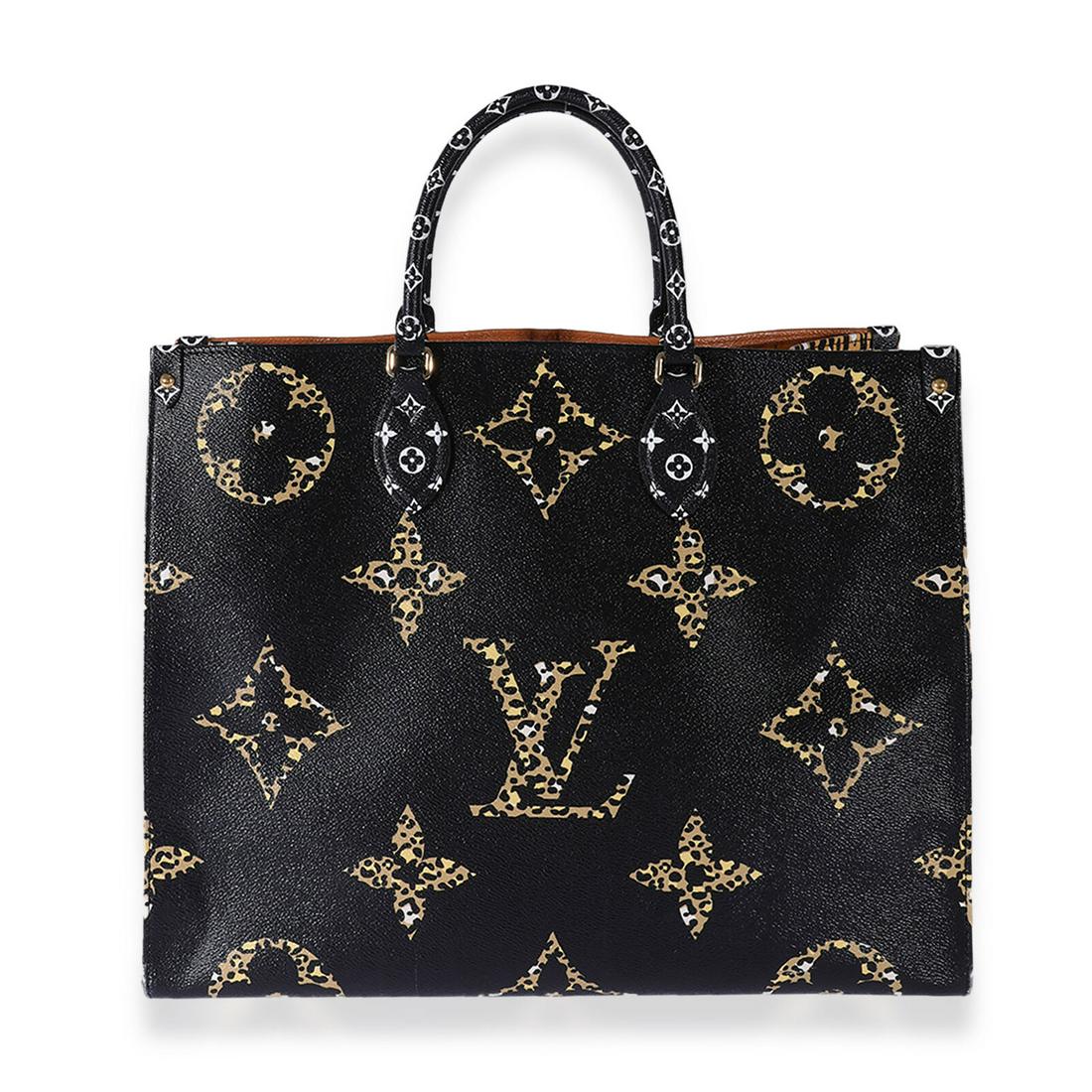 Louis Vuitton Jungle Canvas Onthego GM: Louis Vuitton Jungle Canvas Onthego GM Dimensions: 16 x 12.5 x 6.5 Handbag Accessories: Dustbag Bag Width: 16 in Bag Depth: 6.5 in Bag Height: 12.5 in Style: Shoulder Bag;Top Handle Material: Coated C