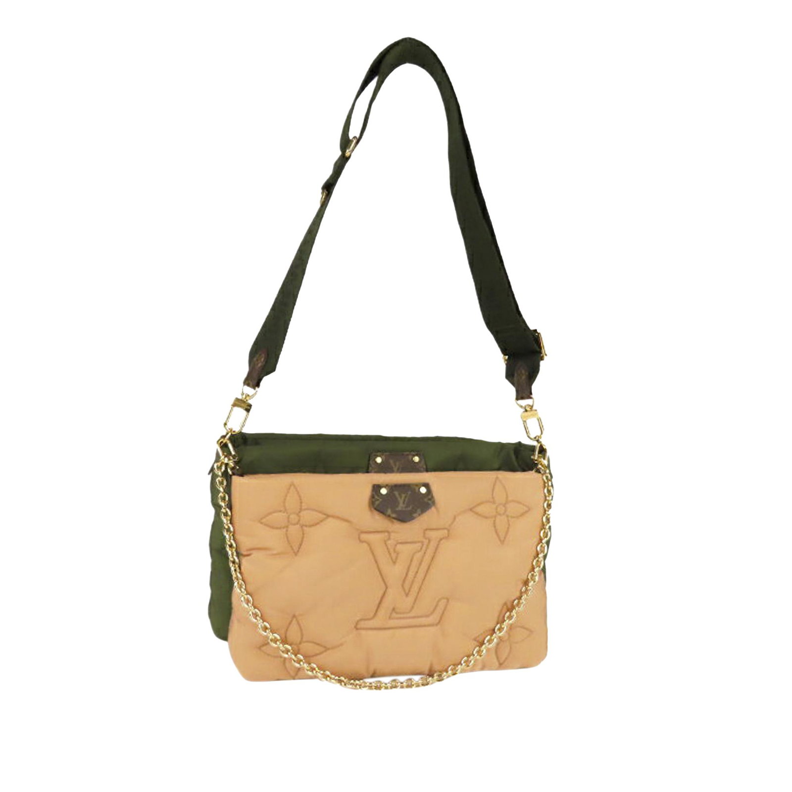 Louis Vuitton Monogram Maxi Multi-Pochette Accessoires: Louis Vuitton Monogram Maxi Multi-Pochette Accessoires The Multi-Pochette Accessoires features a nylon body a removable flat strap a coin pouch an exterior front zip closure top zip closure textile li