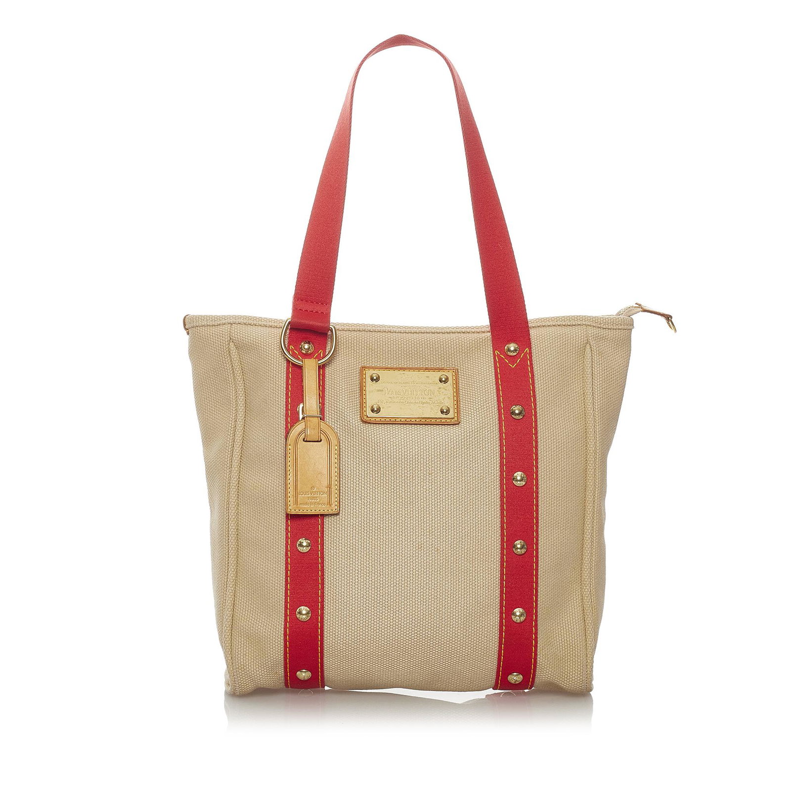 Louis Vuitton Antigua Cabas MM: Louis Vuitton Antigua Cabas MM The Antigua Cabas MM features a canvas body flat shoulder straps a top zip closure and an interior slip pocket. Brand: Louis Vuitton Model: Antigua Cabas MM Origin: Fran