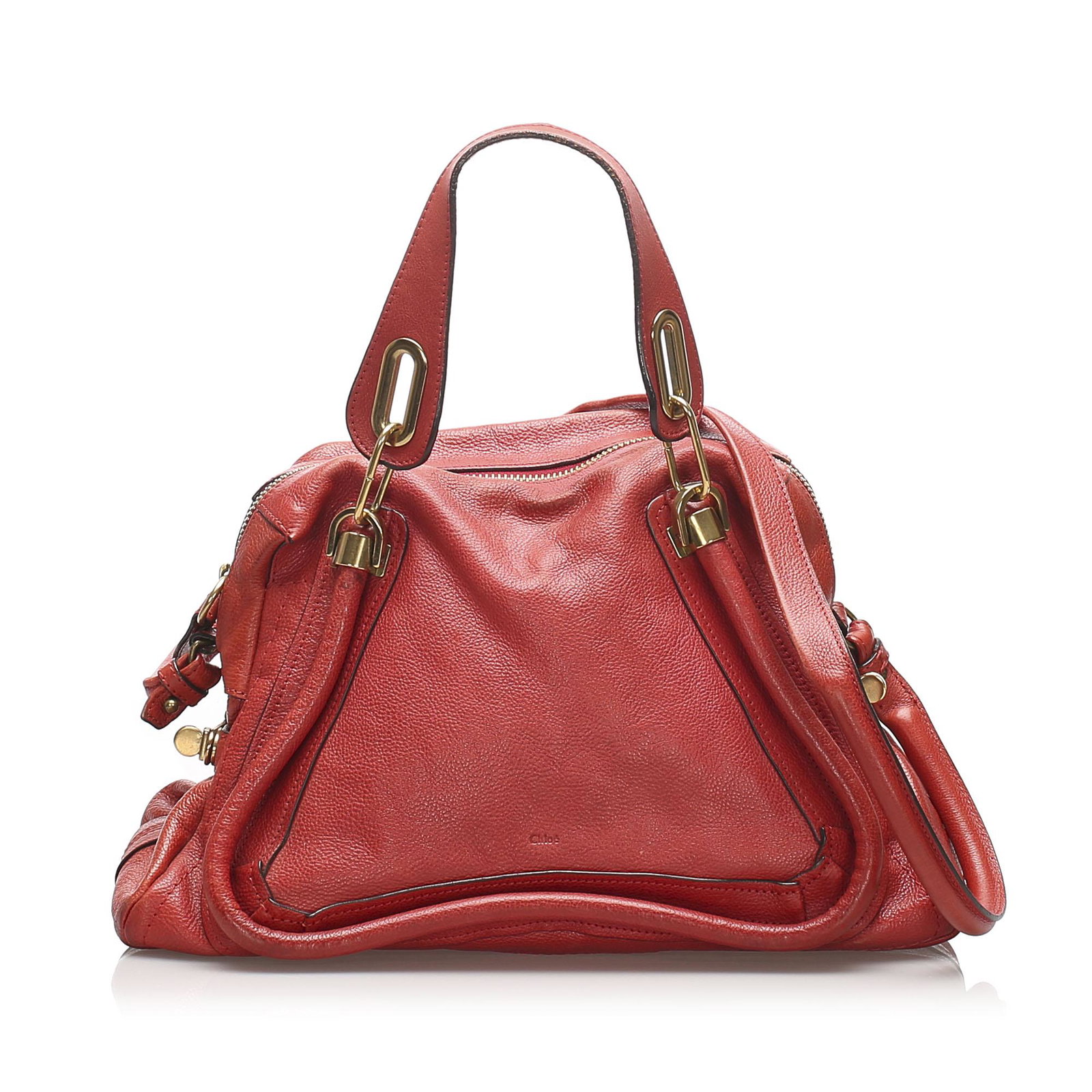 Chloe Paraty Leather Satchel: Chloe Paraty Leather Satchel The Paraty satchel features a leather body flat leather handles a detachable rolled leather strap a top zip closure and interior zip and slip pockets. Brand: Chloe Model: 