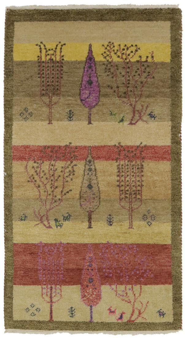 Stripes Tribal Multicolored Modern 3X5 Gabbeh Oriental Rug Small Plush Carpet: Stripes Tribal Multicolored Modern 3X5 Gabbeh Oriental Rug Small Plush Carpet Type: Area Rug "Size: 211 X 54 Ft" Color: Multicolored Production Technique: Knotted Material: Wool Item Width: 35 Origina