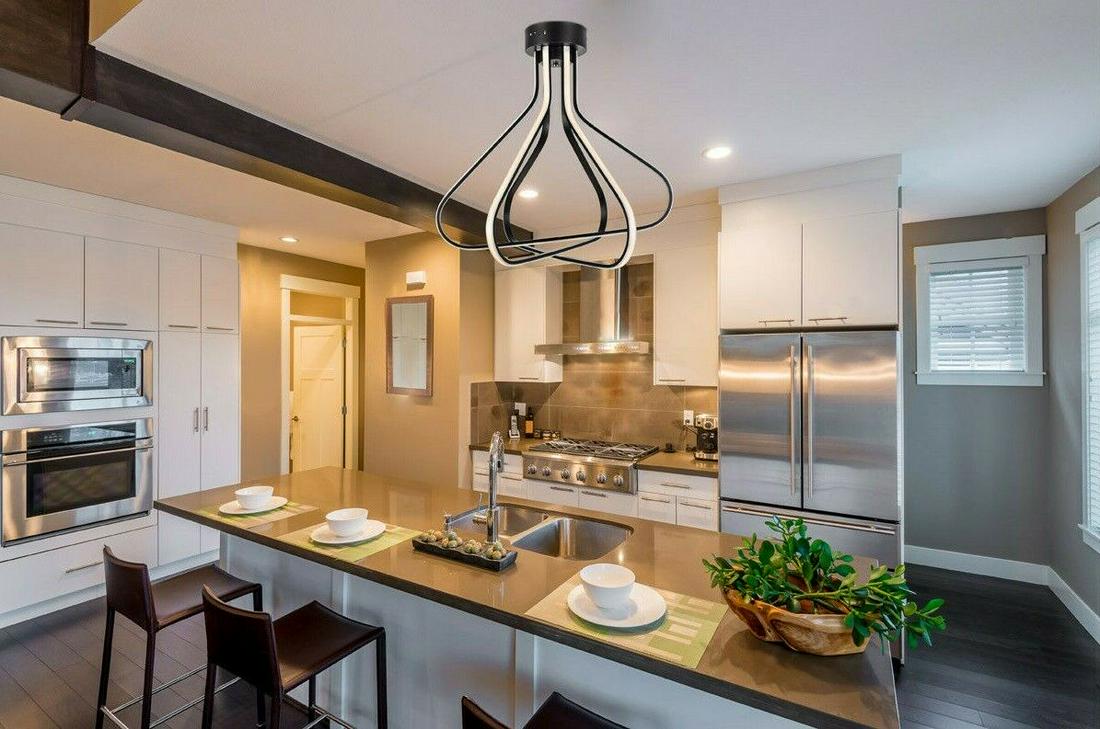BLACK MODERN KITCHEN ISLAND LIVING DINING ROOM FLUSH MOUNT LIGHTING 3 LED LIGHT: BLACK MODERN KITCHEN ISLAND LIVING DINING ROOM FLUSH MOUNT LIGHTING 3 LED LIGHT Light Color: Warm White Clear Clear White White Power Source: Hardwired Custom Bundle: No Ceiling: Lighting Item Length: