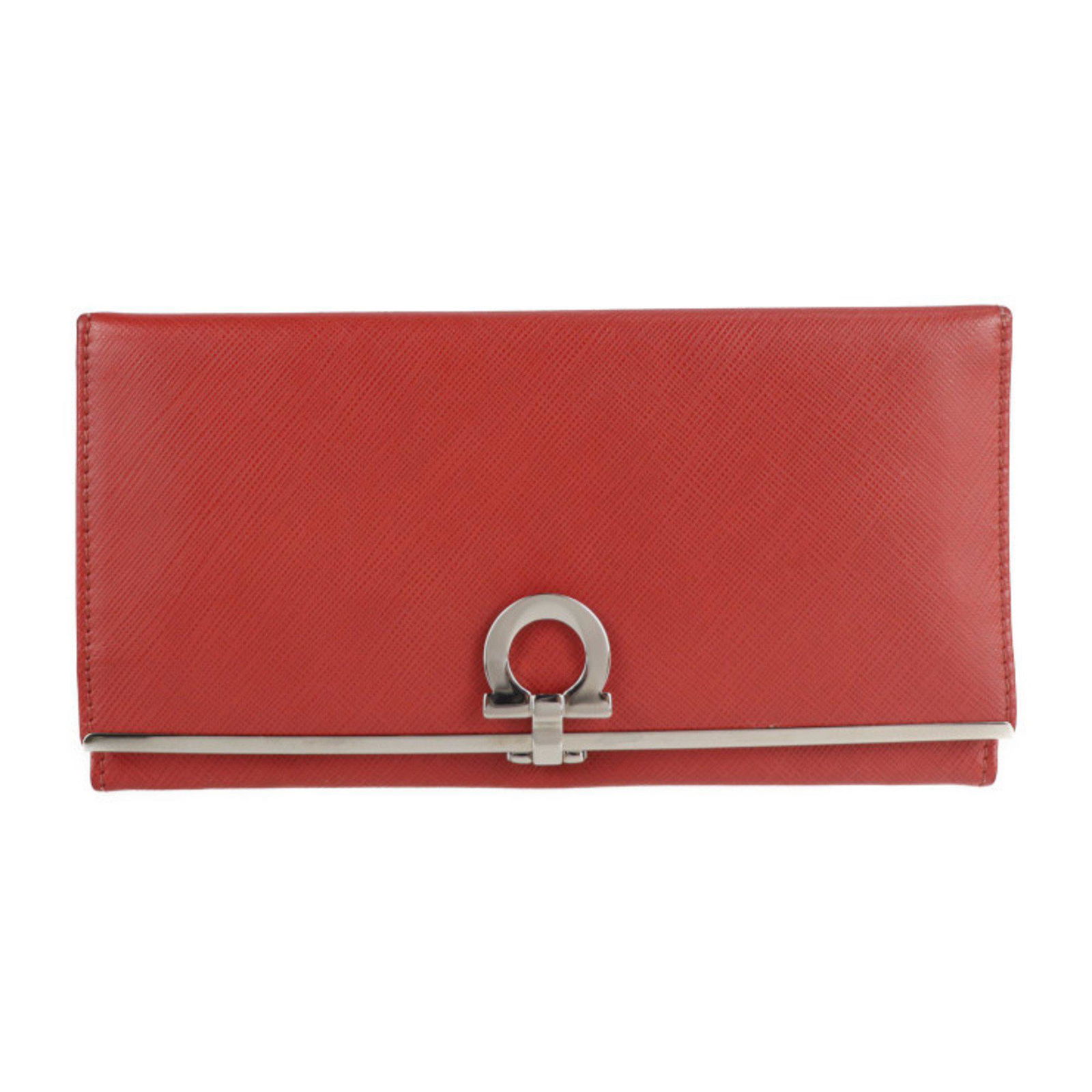 Salvatore Ferragamo Gancini Long Wallet IK 22 4633 Leather Red Bifold: Salvatore Ferragamo Gancini Long Wallet IK 22 4633 Leather Red Bifold Brand: Salvatore Ferragamo Line: Gancini Type: Wallet (bi-fold) Gender: Men Women Unisex Material: Leather Leather: Color: Red col