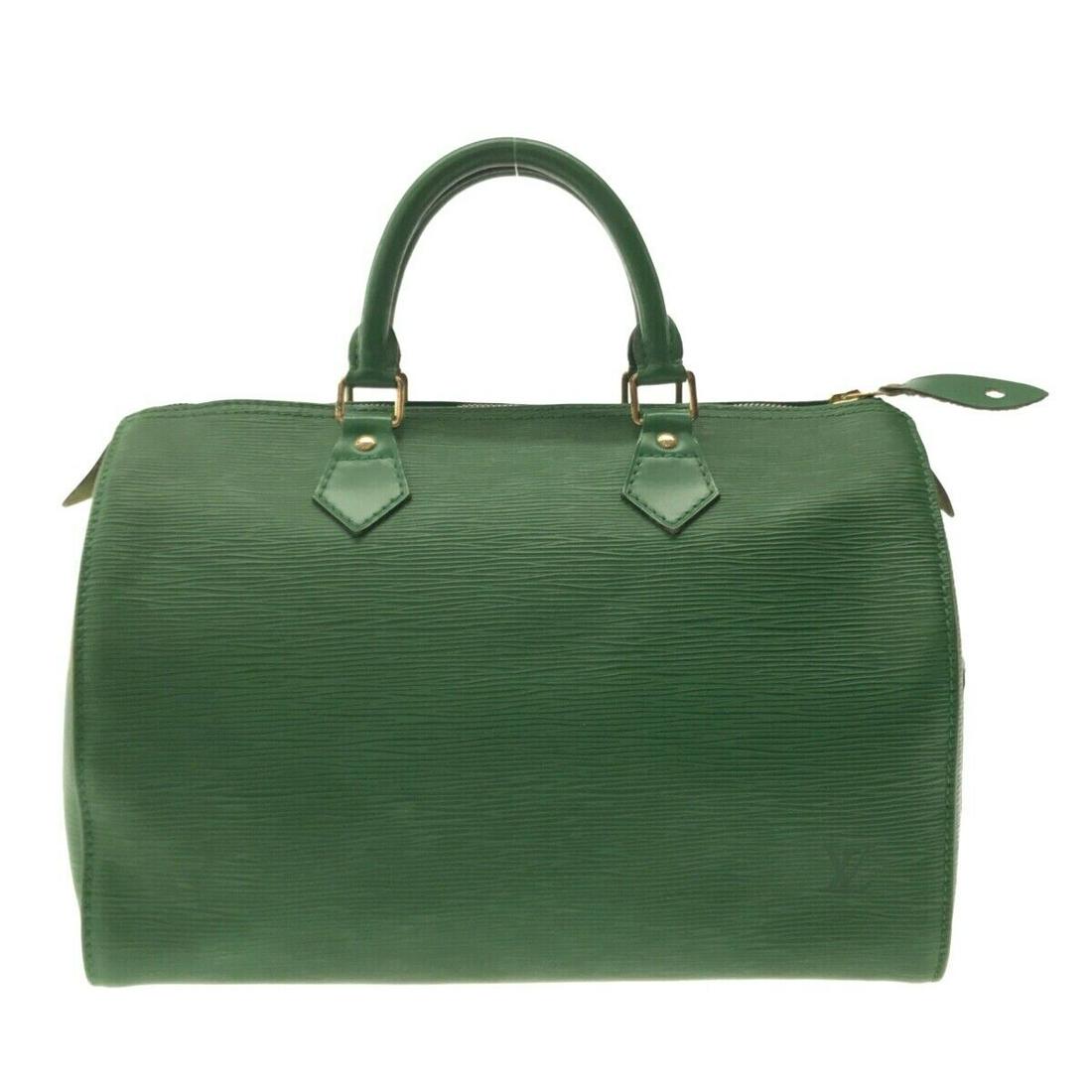 LOUIS VUITTON Speedy 30 M43004 Borneo Green Epi VI0963 Women's Handbag: LOUIS VUITTON Speedy 30 M43004 Borneo Green Epi VI0963 Women's Handbag Brand: LOUIS VUITTON Style: Handbag Exterior Color: Borneo Green Exterior Material: Leather (LV logo engraved) Model Number: M430