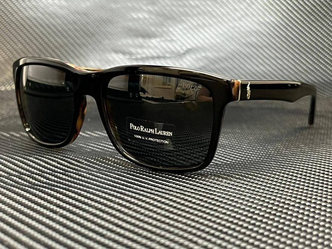 Ralph Lauren Polo PH4098 526087 Shiny Black Square Men's 57 mm Sunglasses: Ralph Lauren Polo PH4098 526087 Shiny Black Square Men's 57 mm Sunglasses Brand: Ralph Lauren Features: Lightweight Frame Color: Black Frame Material: Acetate Lens Color: Gray Lens Material: Plastic S