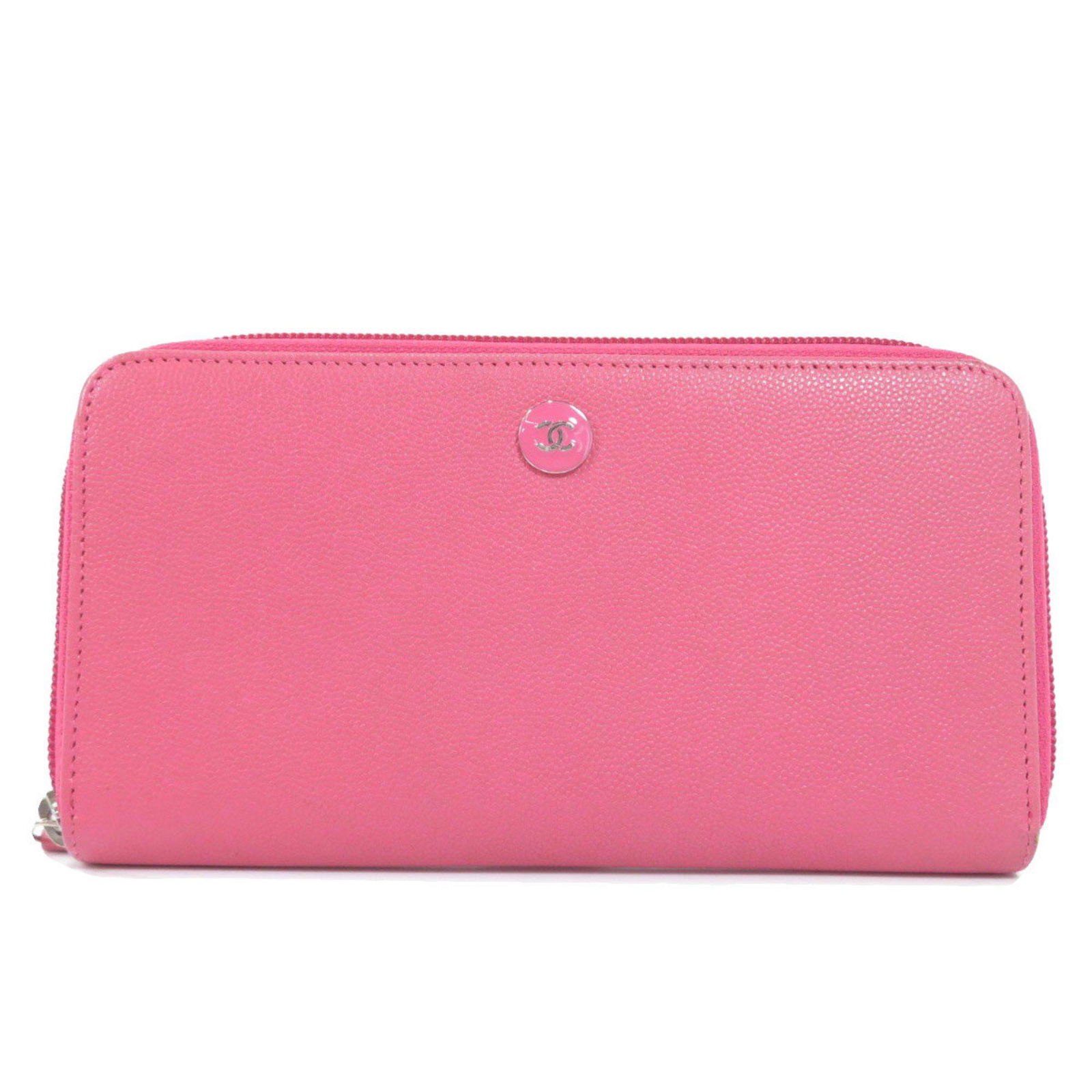 Chanel Coco Mark Long Wallet Caviar Skin Ladies: Chanel Coco Mark Long Wallet Caviar Skin Ladies Brand: Chanel Model: Coco mark Type: Long bill wallet (bi-fold) Gender: Women Material: Caviar leather Caviar leather: Color: Pink Closure: Zipper Size