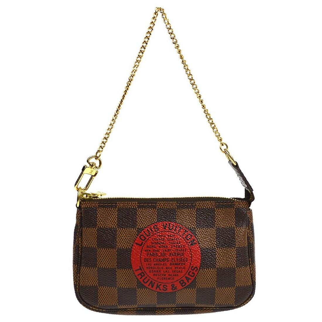 LOUIS VUITTON T&B MINI POCHETTE ACCESSOIRES POUCH BAG DAMIER FL1058 N58011: LOUIS VUITTON T&B MINI POCHETTE ACCESSOIRES POUCH BAG DAMIER FL1058 N58011 Bag Width: 5.9 Pattern: Check Bag Height: 3.7 Closure: Zipper Size: Mini Lining Material: Canvas Bag Depth: 1.2 Exterior Mate