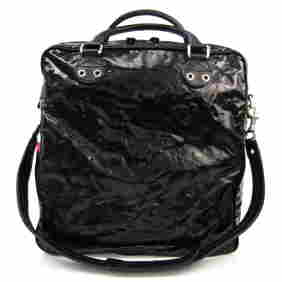 Gucci Web 194458 Unisex Coated Canvas Leather Handbag Shoulder Bag Black Cream Red Color (1 of 11)
