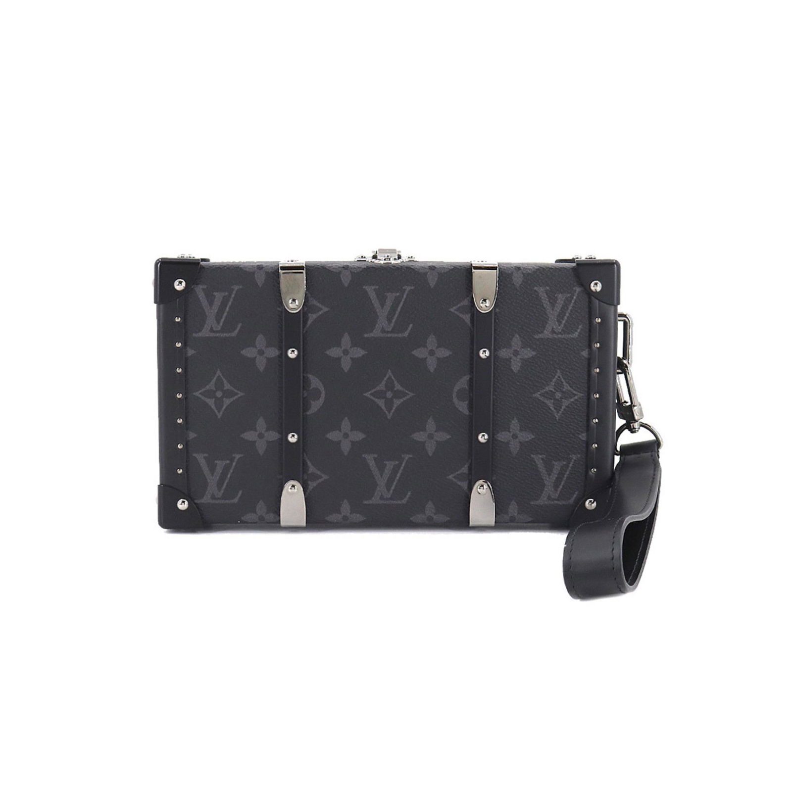 Louis Vuitton LOUIS VUITTON Monogram Eclipse Wallet Trunk Clutch Bag Leather Black Gray M20249 RFID: Louis Vuitton LOUIS VUITTON Monogram Eclipse Wallet Trunk Clutch Bag Leather Black Gray M20249 RFID Brand: Louis Vuitton Type: Clutch bag Material: Monogram Eclipse Leather Monogram Eclipse: Leather: