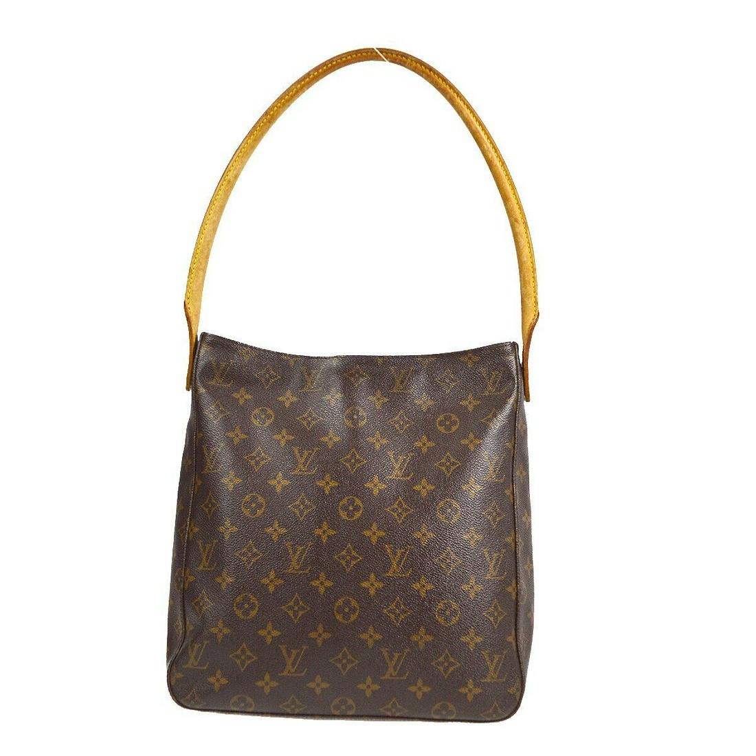 LOUIS VUITTON LOOPING GM SHOULDER BAG PURSE MONOGRAM M51145 LM0032: LOUIS VUITTON LOOPING GM SHOULDER BAG PURSE MONOGRAM M51145 LM0032 Bag Width: 11 in Pattern: Monogram Bag Height: 12 in Handle/Strap Color: Beige Occasion: Casual Size: Medium Bag Depth: 4 in Exterior