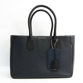 A.D.M.J 19SC090101 Women's Leather Handbag Black Navy (1 of 10)