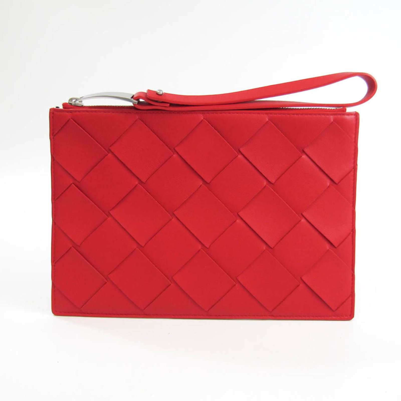 Bottega Veneta Intrecciato Maxi Intrecciato Unisex Leather Clutch Bag Pouch Red Color: Bottega Veneta Intrecciato Maxi Intrecciato Unisex Leather Clutch Bag Pouch Red Color Brand: Bottega Veneta Line: Intrecciato Model: maxi intrecciato Country of Origin: Italy Type: Clutch bag Pouch Ma
