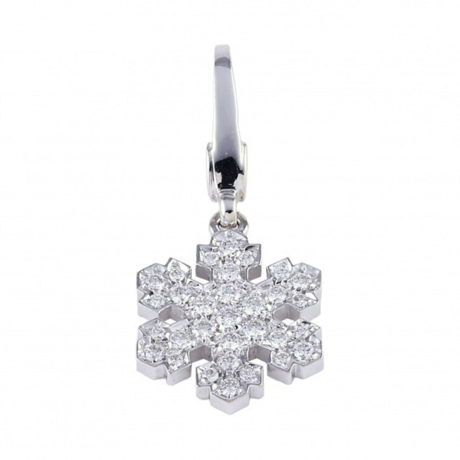 Bvlgari Bulgari Snowflake Necklace/Pendant K18WG White Gold Charm: Bvlgari Bulgari Snowflake Necklace/Pendant K18WG White Gold Charm Brand: Bvlgari Type: Keyring charm Gender: Women Material: White gold (18K) Color: White gold Size (HxWxD): 30.00mm x 13.00mm / 1.18 x