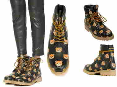 Moschino Bear Quilted Fighting Ankle Hiking Boots Shoes- (1 of 12)