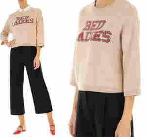Valentino Red Insertia Cropped Cashmere Wool Sweat Sweater Sweater Knitted New S- (1 of 12)