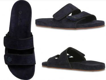 PARROT PIANA Waikiki Suede Goatskin Slides Sliding On Sandals- (1 of 12)