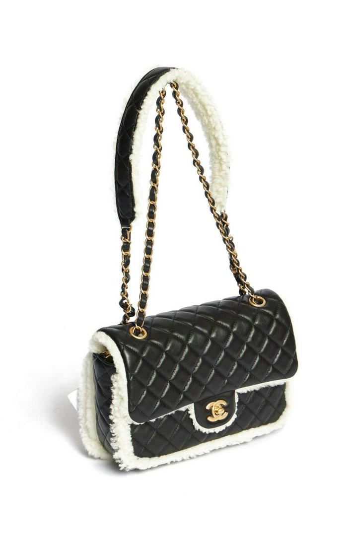 Chanel fur flap clearance bag