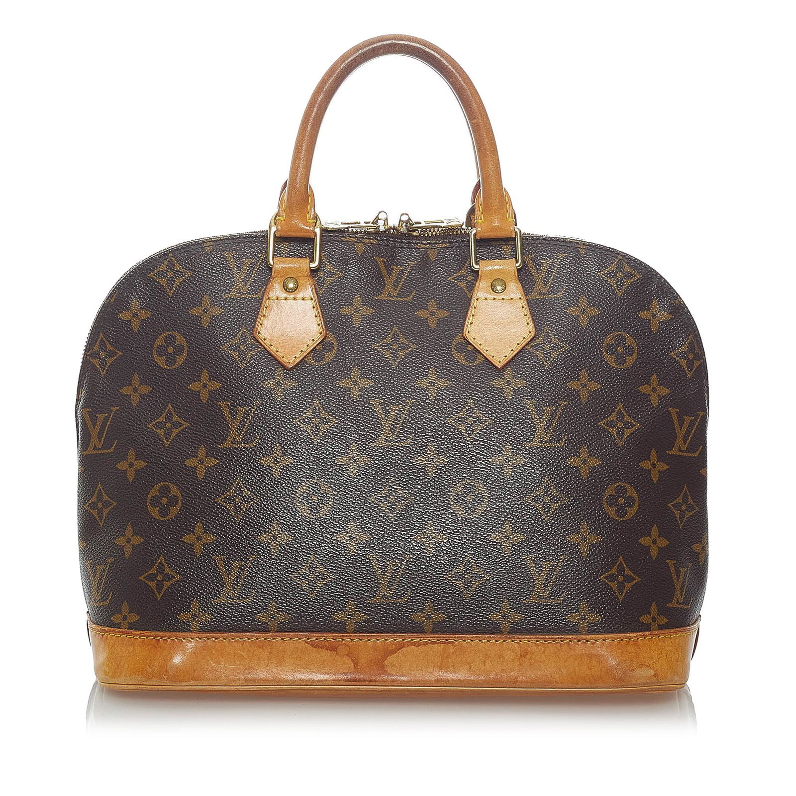 Louis Vuitton Monogram Alma PM: Louis Vuitton Monogram Alma PM The Alma PM features a monogram canvas body rolled leather handles a leather bottom a top zip closure and an interior slip pocket. Brand: Louis Vuitton Model: Monogram A