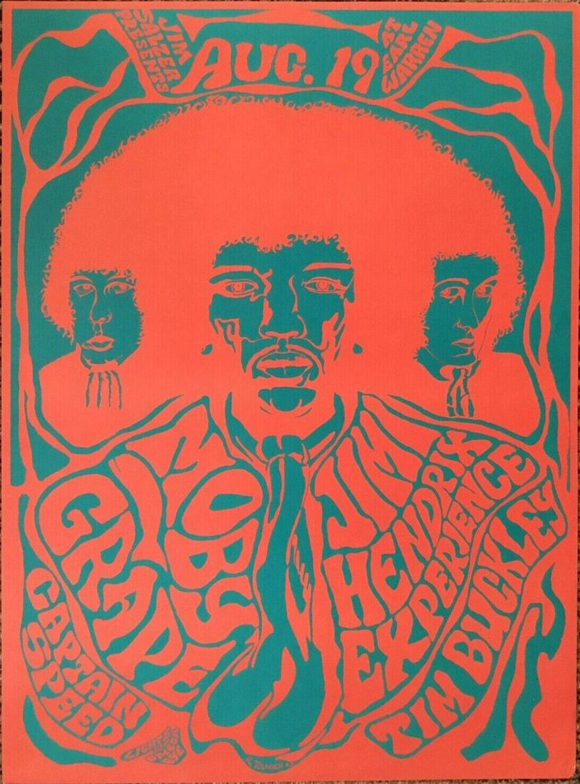 Jimi Hendrix Santa Barbara Concert Poster 2nd Printing RARE POSTER: Jimi Hendrix Santa Barbara Concert Poster 2nd Printing RARE POSTER Industry: Music Artist/Band: Hendrix Jimi Size: 23" x 17" Original/Reproduction: Original Genre: Rock & Pop Modified Item: No Pre-Own