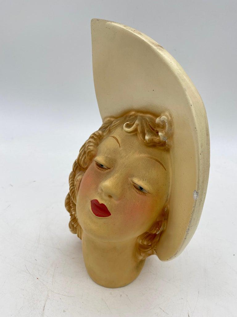 Post-War Resin Planter Beauty Female Bust: Post-War Resin Planter Beauty Female Bust Dimensions:: Height: 10 in (25.4 cm) Dimensions:: Width: 8 in (20.32 cm) Dimensions:: Depth: 8 in (20.32 cm) Materials and Techniques:: Resin Period:: 1940-19