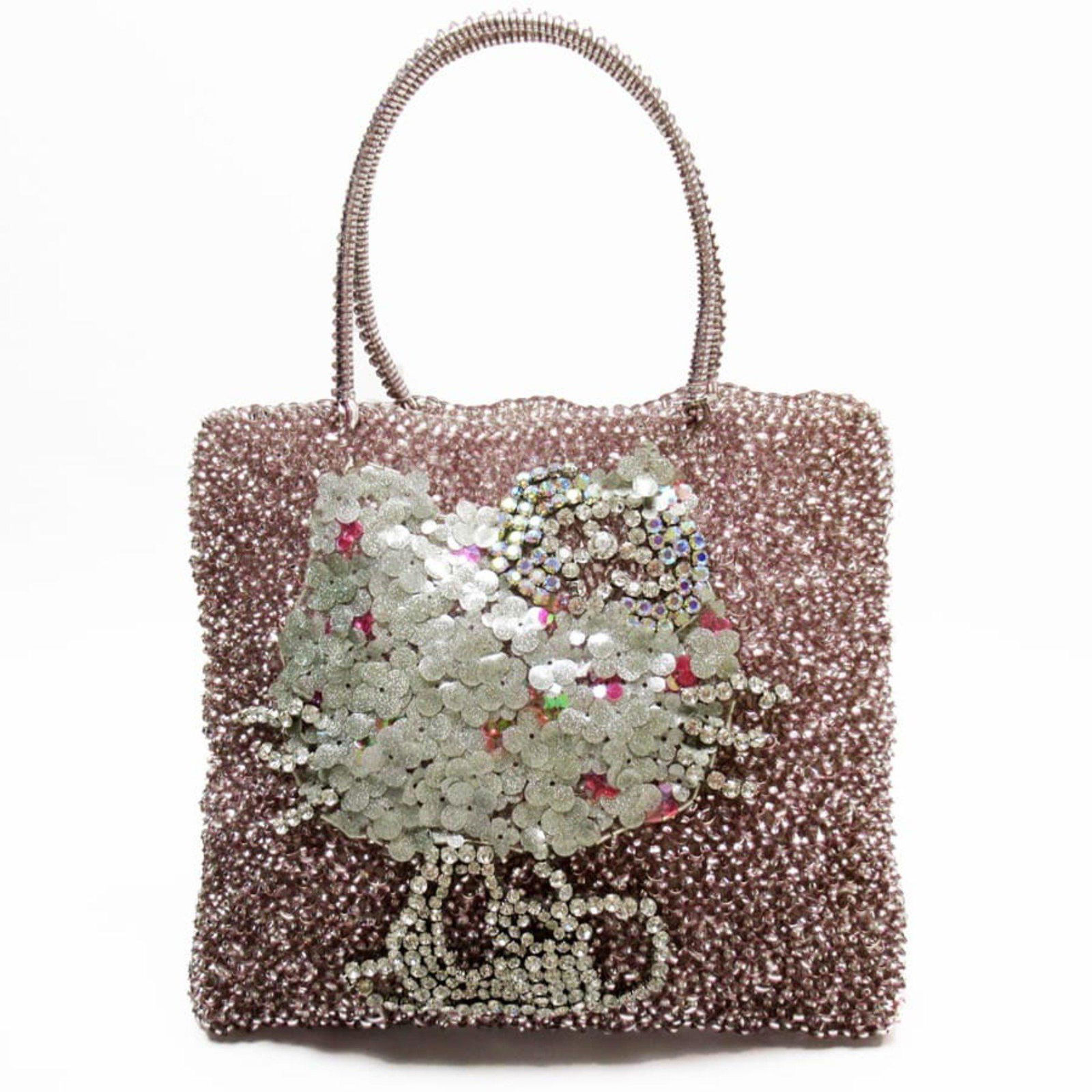 Anteprima ANTEPRIMA handbag Hello Kitty collaboration silver x purple series wire rhinestone: Anteprima ANTEPRIMA handbag Hello Kitty collaboration silver x purple series wire rhinestone Brand: Anteprima Type: Handbag Material: Wire Rhinestone Wire: Rhinestone: Color: Purple Silver Closure: Op