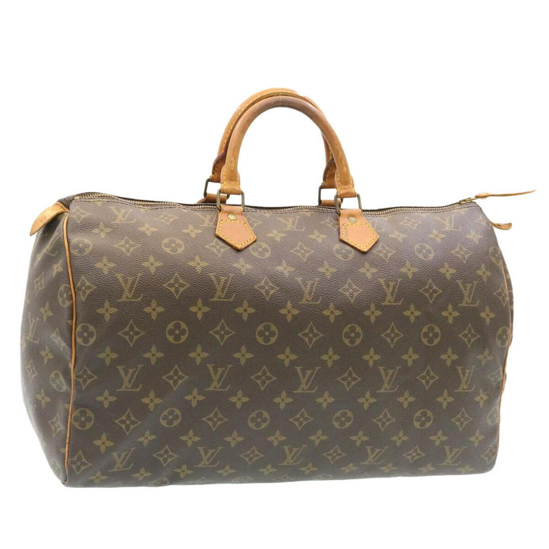 LOUIS VUITTON Monogram Speedy 40 Hand Bag M41522 LV: LOUIS VUITTON Monogram Speedy 40 Hand Bag M41522 LV Style: Hand Bag Exterior Material: Monogram Canvas Exterior Color: Monogram Bag Height: 9.8inch(Approx) / 25cm(Approx) Bag Depth: 7.5inch(Approx) / 