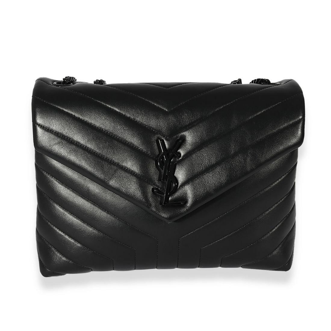 Saint Laurent Black Medium Loulou: Saint Laurent Black Medium Loulou Dimensions: 11 x 9 x 4.5 Handbag Accessories: Box;Dustbag;Care Booklet Bag Width: 11 in Bag Depth: 4.5 in Bag Height: 9 in Style: Crossbody Bag;Shoulder Bag Material: