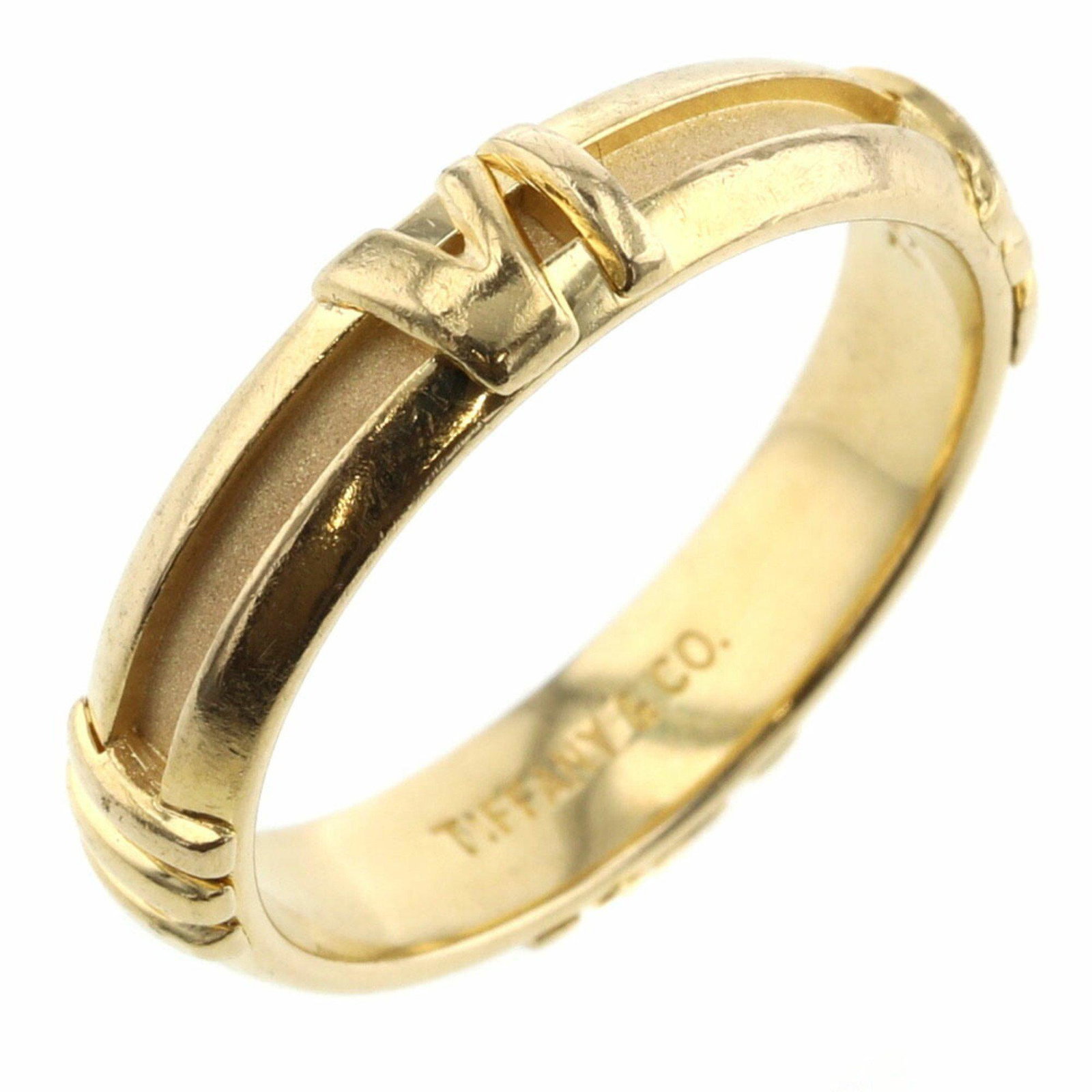 Tiffany ring Atlas Numeric width about 4mm K18 yellow gold No. 12.5 ladies TIFFANY&Co.: Tiffany ring Atlas Numeric width about 4mm K18 yellow gold No. 12.5 ladies TIFFANY&Co. Brand: Tiffany Line: Atlas Type: Band ring Gender: Women Color: Yellow gold Material: Yellow gold (18K) US Size: 
