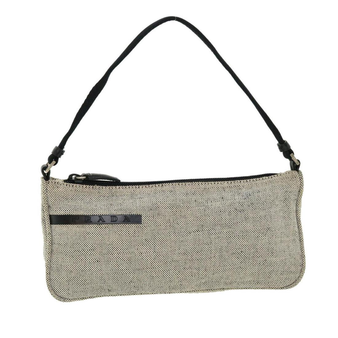 PRADA Sports Accessory Pouch Gray: PRADA Sports Accessory Pouch Gray Style: Accessory Pouch Material: Canvas Exterior Color: Gray Bag Height: 4.7inch(Approx) / 12cm(Approx) Bag Depth: 2.8inch(Approx) / 7cm(Approx) Bag Length: 9.4inch(A