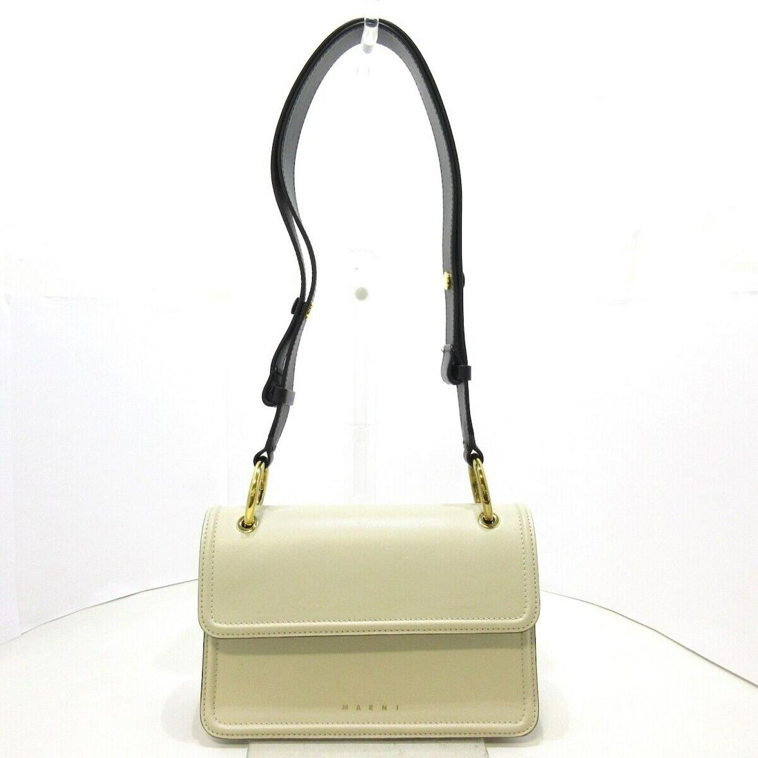 MARNI - BNMP0006Q0 Cream Black Bordeaux Beige Leather Shoulder Bag: MARNI - BNMP0006Q0 Cream Black Bordeaux Beige Leather Shoulder Bag Style: Shoulder Bag Exterior Color: Cream Black Bordeaux Beige Exterior Material: Leather Accessories: Dust Bag Type: Shoulder Bag B: