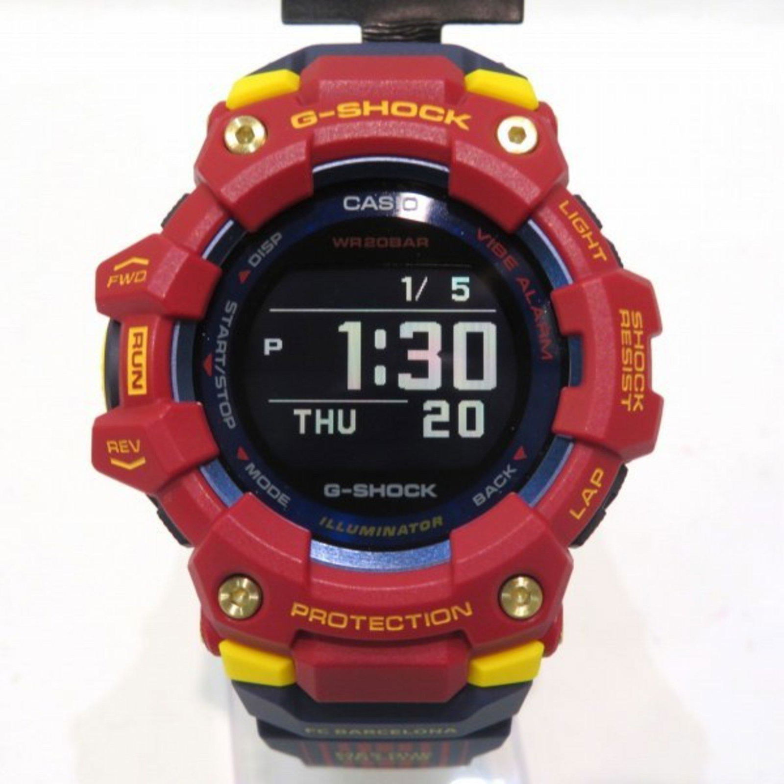 Casio G-Shock GBD-100BAR-4JR Quartz FC Barcelona Collaboration G-SHOCK Watch Wristwatch Men's: Casio G-Shock GBD-100BAR-4JR Quartz FC Barcelona Collaboration G-SHOCK Watch Wristwatch Men's Brand: Casio Line: G-Shock Type: Wristwatch Gender: Men Material (Case): Titanium Material (Band): Stainle