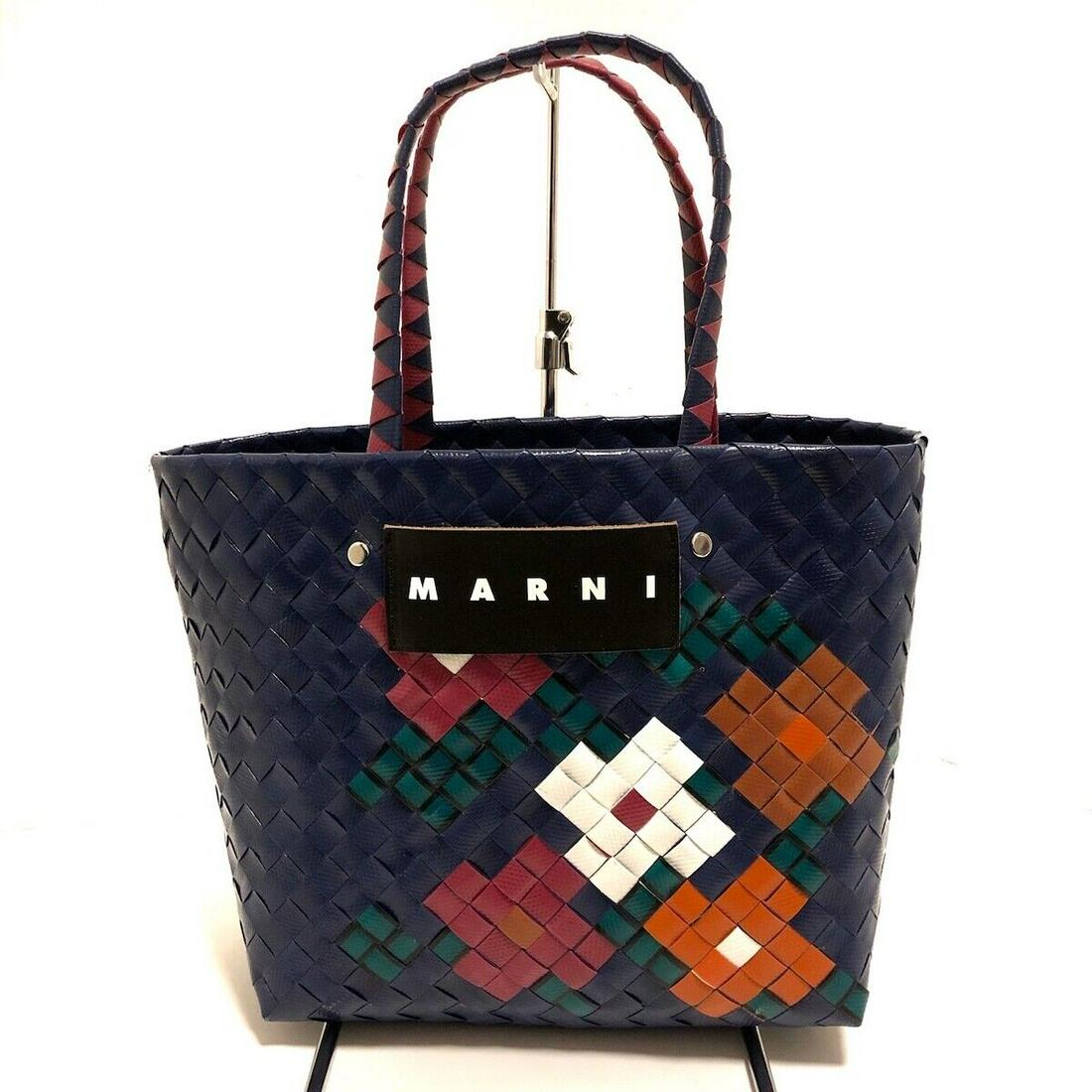 MARNI Flower Cafe Picnic Basket Bag SHMH0061A0RF081JQB90 Navy Pink: MARNI Flower Cafe Picnic Basket Bag SHMH0061A0RF081JQB90 Navy Pink Style: Tote Bag Exterior Color: Navy Pink Multi (Ultra Marine) Exterior Material: Polypropylene Product Name: Flower Cafe Picnic Bask