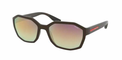 PRADA LINEA ROSSA PS 02VS VYY739 Brown Rubber Square Oval Men's 57 mm Sunglasses: PRADA LINEA ROSSA PS 02VS VYY739 Brown Rubber Square Oval Men's 57 mm Sunglasses Lens Material: Plastic Style: Oval Temple Length: 145 mm Theme: Sports Lens Technology: Gradient Mirrored Type: Sunglas