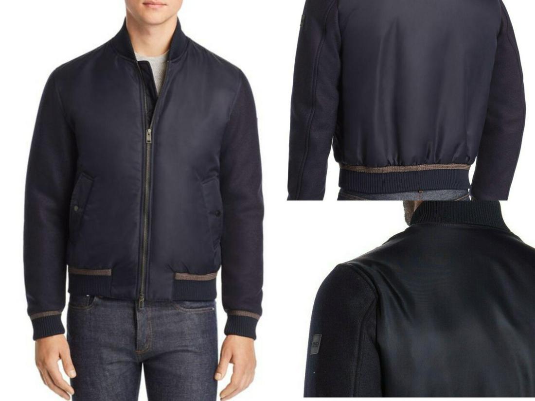 HUGO BOSS Iconic Rugged Nylon Wool Bomber Jacket Jacket 52-: HUGO BOSS Iconic Rugged Nylon Wool Bomber Jacket Jacket 52- Marque: HUGO BOSS Style: Veste Bomber Activite: voyage marche city voyage office exterieur Fermeture: Fermeture eclair Matiere Exterieure: L