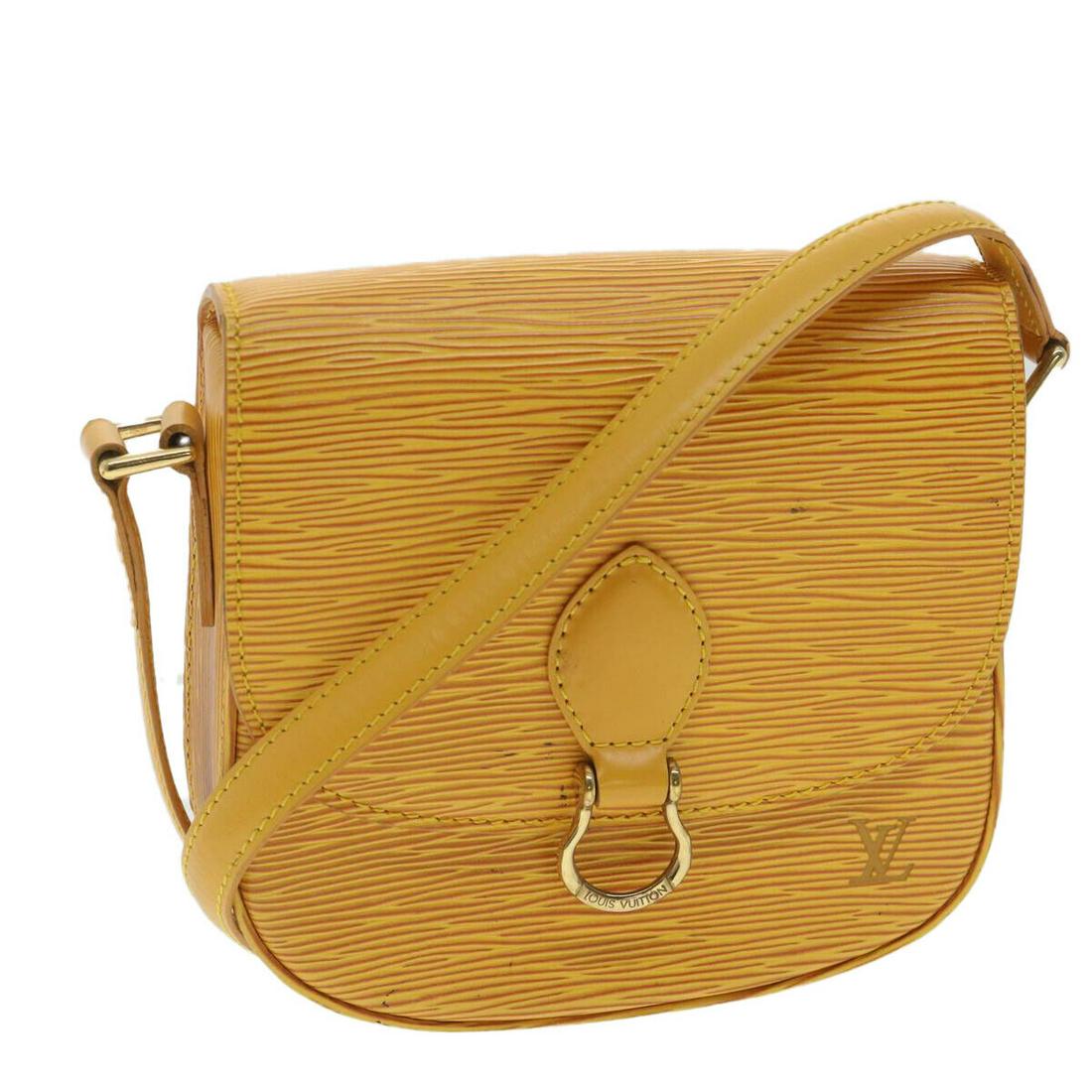 LOUIS VUITTON Epi Saint Cloud PM Shoulder Bag Yellow M52219 LV: LOUIS VUITTON Epi Saint Cloud PM Shoulder Bag Yellow M52219 LV Style: Shoulder Bag Material: Epi Leather Exterior Color: Yellow Bag Height: 6.3inch(Approx) / 16cm(Approx) Bag Depth: 2.2inch(Approx) / 